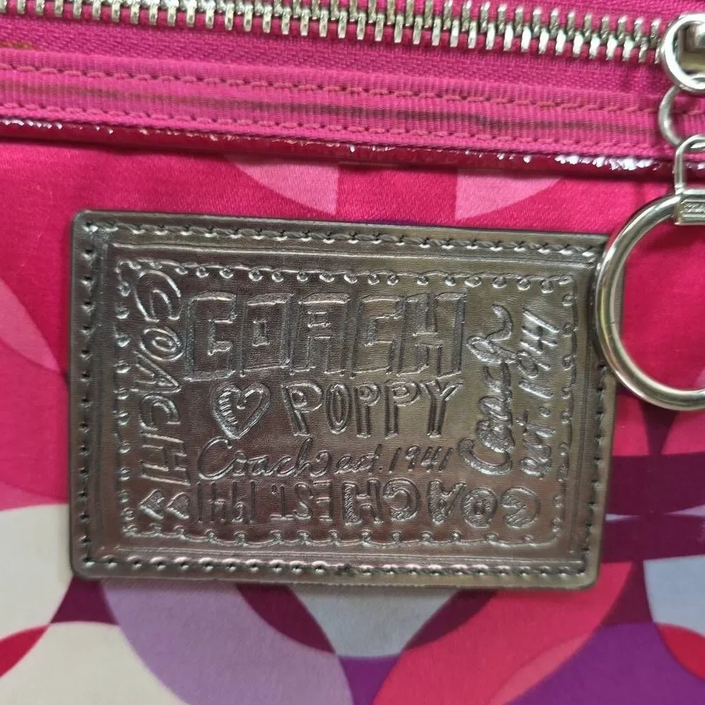 Coach Poppy Kaleidoscope Glam Tote | Pink Purple Y2K Shoulder Bag | Style M0985-